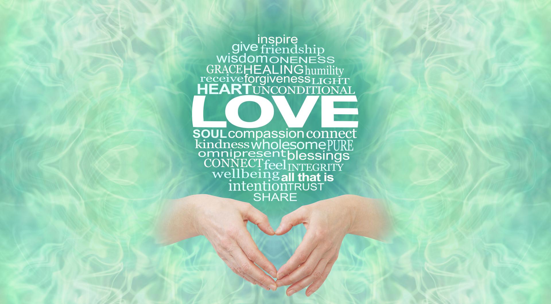 Words associated with Love Circle  Banner