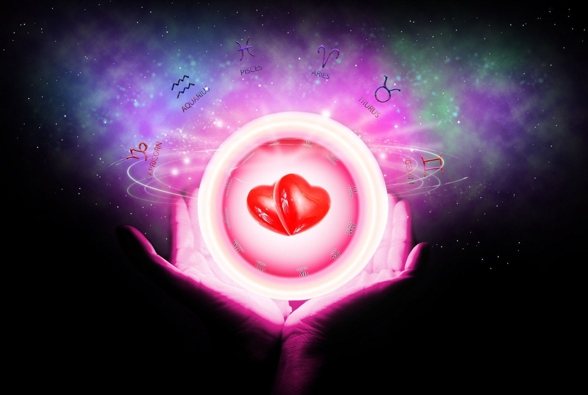 background of astrology and love concept.